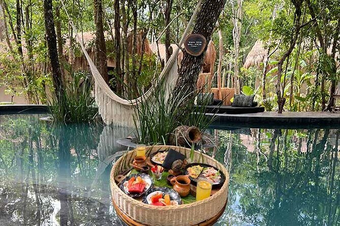 Floating Breakfast+Cavern Tour includes entrance to the cenote-Temazcal - Floating gourmet breakfast: the meal, the setting, and the photos