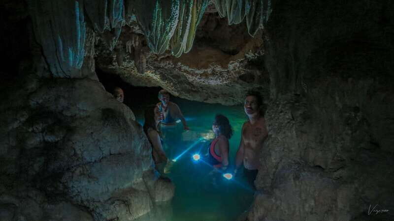 From Riviera Maya: 3 Cenotes Adventure Tour with Lunch - Private underground cenote with waterproof lamps: why lamplight matters