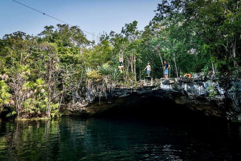 From Tulum: Four-Cenote Adventure - Pirañas Cenote swim: where you catch your breath