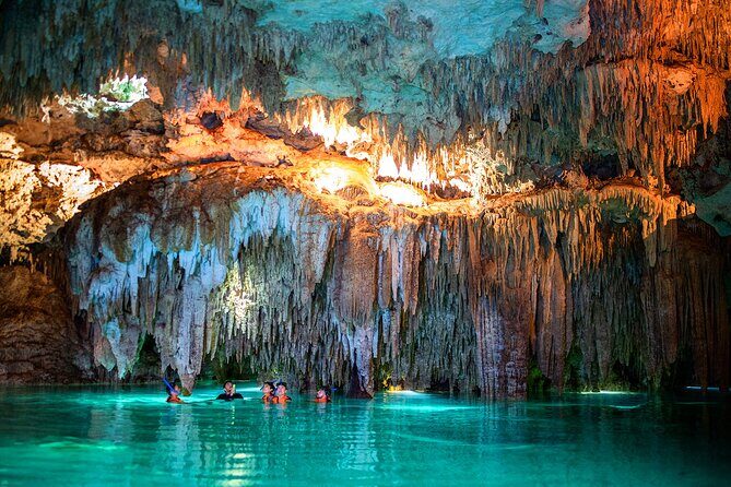 Magical Cenote and Paradise Lagoon Snorkeling Adventure - Cenote swim: cold water, cave dark, and rock formations up close
