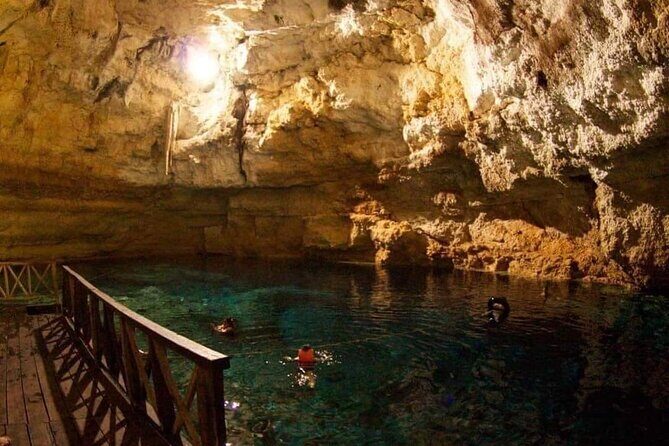 Mayan Adventure! Tulum Ruins, Coba, Cenote + from Tulum City - Stop 1: Tulum Archaeological Site with a real guided block