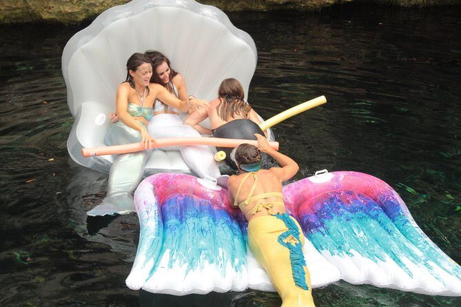 Mermaid for a Day Adventure - Gear time: swim mask, floats, and pool noodles