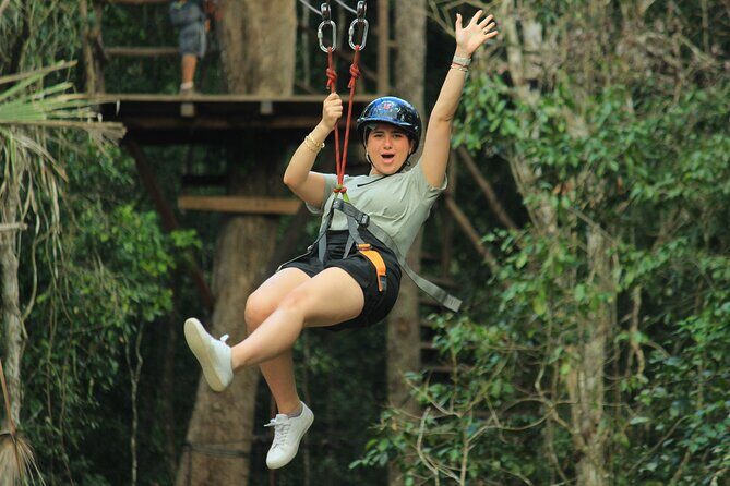 Thrills in Tulum's Jungle: Rappel, Ziplines, ATVs, Cenote & more - Zipline Circuit in the Tulum Jungle: five runs plus a water line