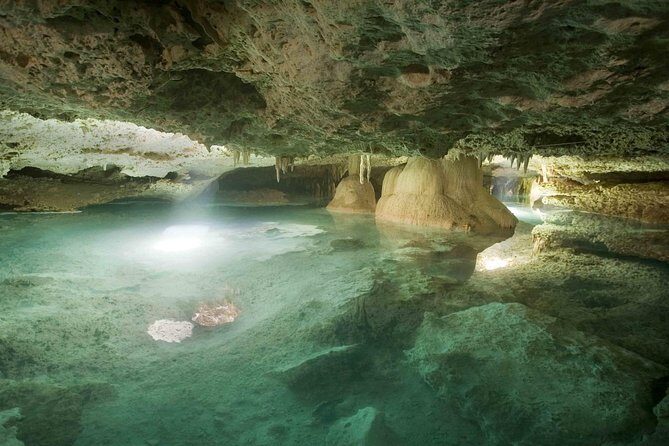 Tulum Adventure (archeological zone-Atv-ziplines-cenote-lunch-drinks-rappel) - Cenote swimming with masks: a cave moment you’ll remember
