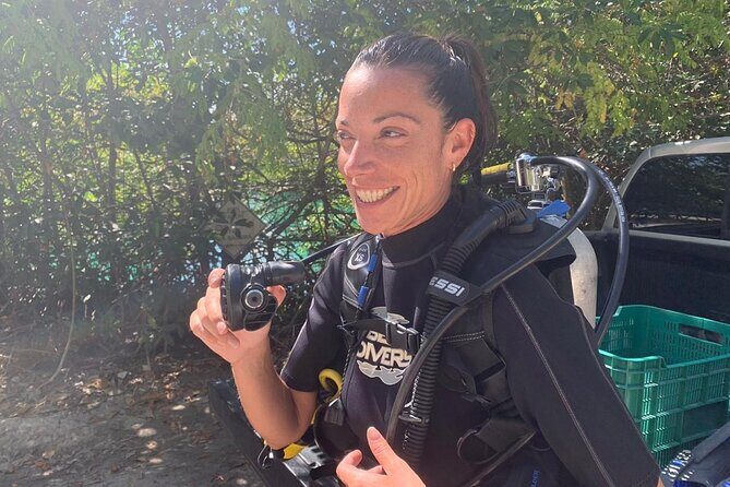 Tulum Area Experiences Guided 2 Tank Scuba Dive Casa Cenote & Barrier Reef-Lunch - Casa Cenote tank swim: freshwater roots, a resident crocodile, and real safety checks