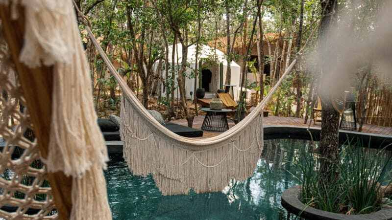 Tulum: Floating Breakfast in The Yellow Nest (Day Pass) - Welcome Drink, Coffee or Tea, and Comfort Food Done Well