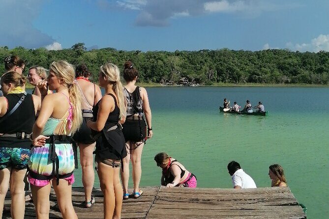 Tulum Monkey Sanctuary Tour Punta Laguna - Cenote Calavera: the 15-meter rappel and the climb back up