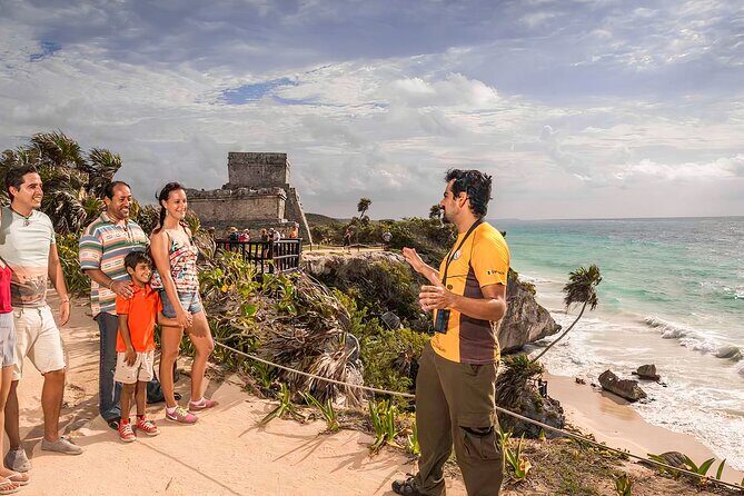 Tulum Ruins Tour + Cenote Swim & Lunch from Riviera Maya - Tulum Ruins: guided walking, hot steps, and photo time by the Caribbean