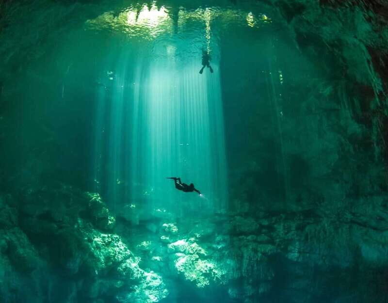Tulum : Scuba in 2 cenotes including a deep one Pit Dos Ojos - La Calypso Setup: Gear, Cave Instructor, and a Calm Safety Flow