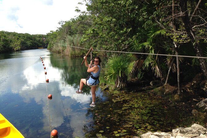 Zip lining and Canoe Monkey jungle in Tulum - Zip lining across the reserve: when adrenaline meets jungle views